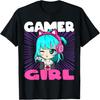 Anime and Gaming Chibi Graphic Video Games Gamer Girl T-Shirt