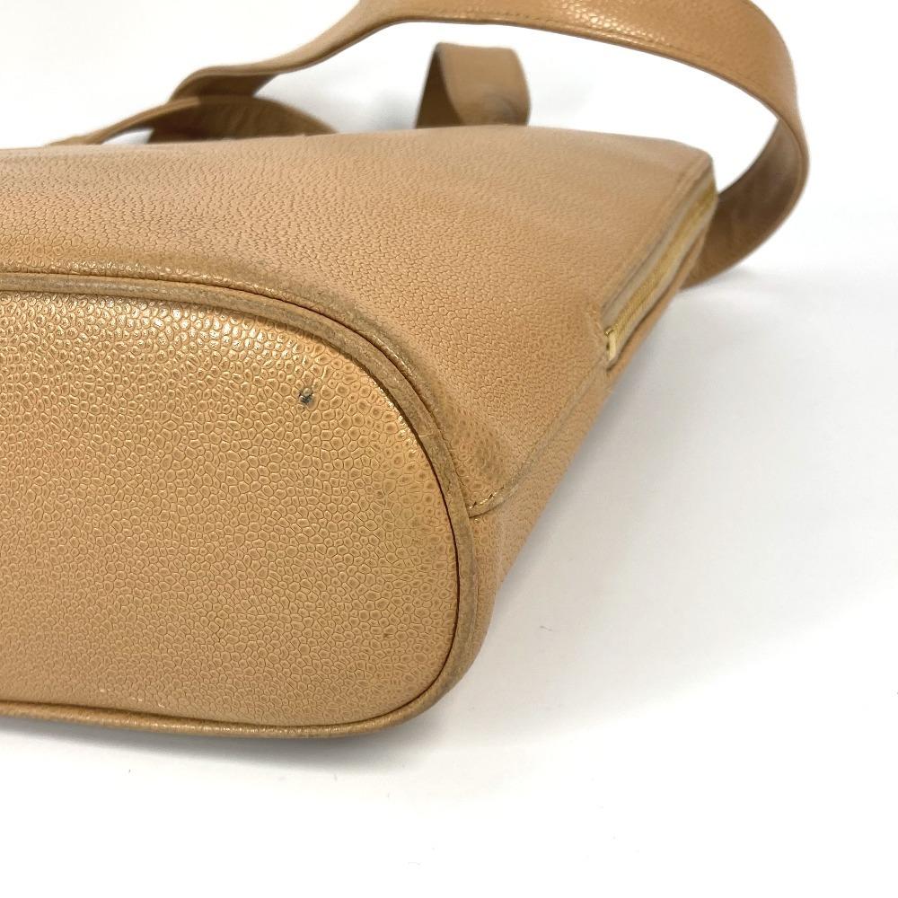 CHANEL vintage CC CC Mark Bag Shoulder Bag Tote Bag Caviar Leather Beige