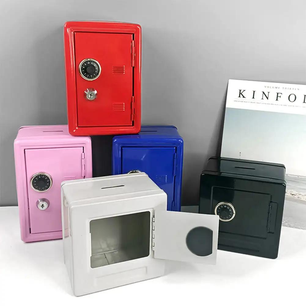Household Insurance Box Vertical Mini Metal Safe Car Safe Key Insurance Cabinet Desktop Decoration Piggy Bank Child Gift