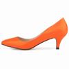 Classic Sexy Pointed Low Med Kitten Heels Women Pumps Shoes Spring Brand Design Wedding Dress