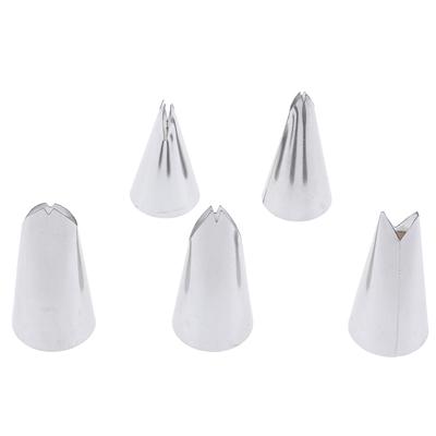5 Pcs Set Leaves Nozzles Stainless Icing Piping Pastry Tips For Cake Decorating