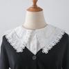 Girls Hollow Out Lapel Fake Collar for Women's Shirt Detachable Collars Half Shirt Top Removable Sweater Shirt False Collar