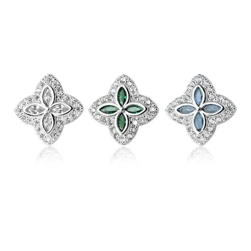 Zircon Ear Stud Earrings with Subtle Inlay - Simple Yet Elegant, Fashionable and Grand - Men's Ear Ring Accessories with A Refined Style