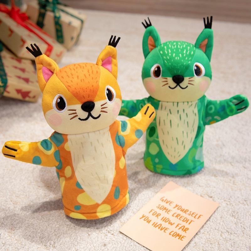 Cute and cute little squirrel hand doll plush toy doll hamster doll kindergarten storytelling parent-child doll