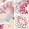 Leg Massage Roller Anti-Cellulite Lymphatic Drainage Deep Tissue Therapy Thighs Arm Back Shoulder Muscle Relaxation Massage Tool with 12 Rollers