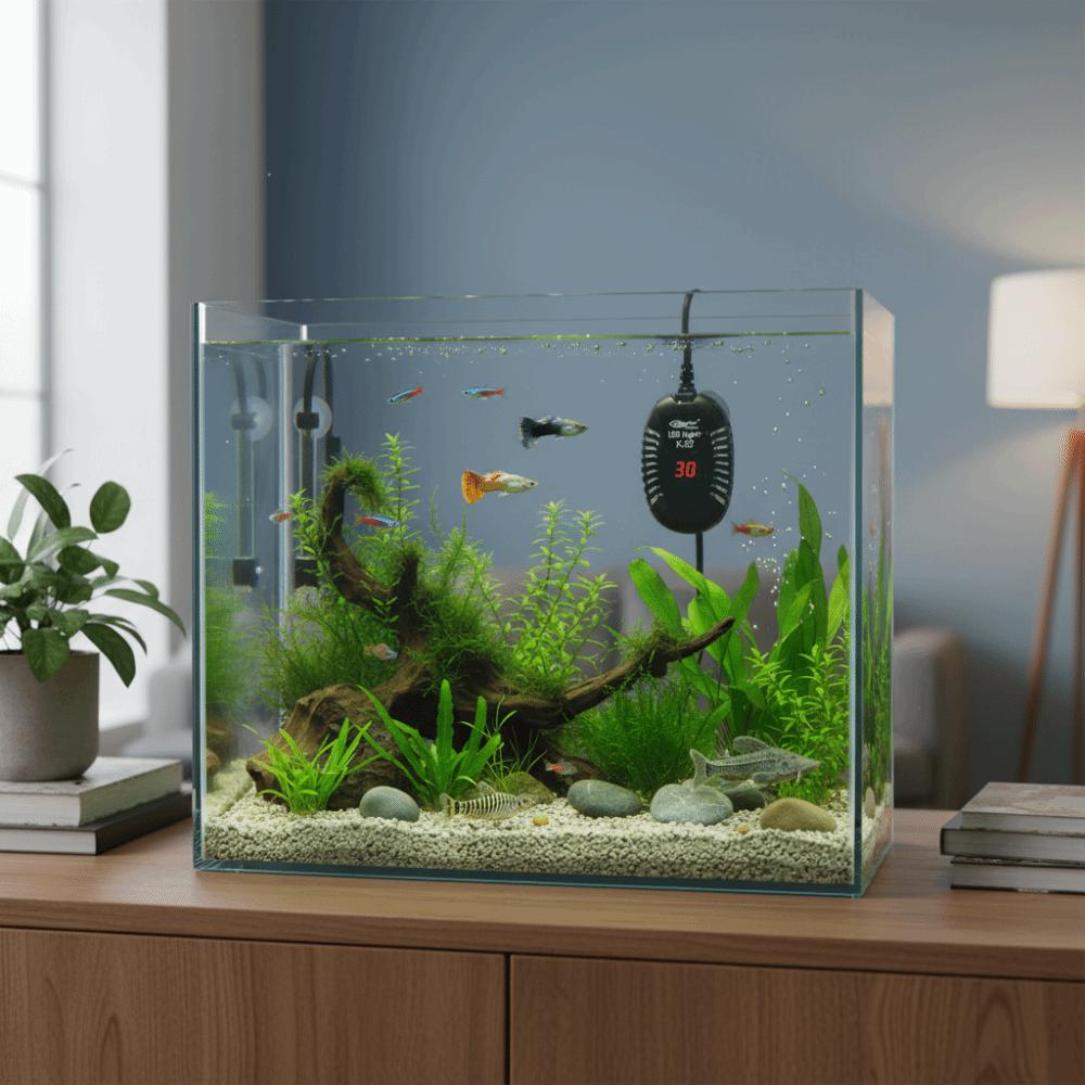 Automatischer Aquarium-Heizer Einstellbares LED-Digitaldisplay Schildkrötenbecken-Heizer Thermostatsteuerung Präzise Temperatur
