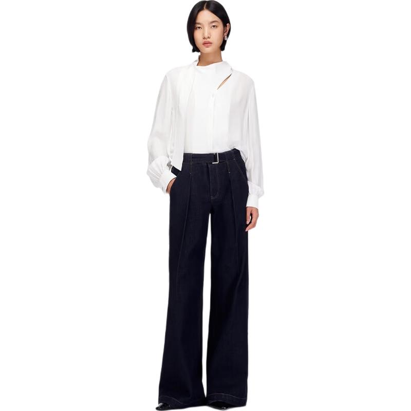 VEROMODA Women s Wide-Leg Jeans with Contrast Stitching XS
