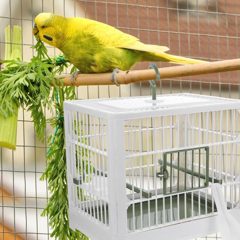 Foldable Bird Travel Cage Parrot Portable Carrier Stand Easy Transport Parakeet Small Birds Travel Cage Parakeet Cages