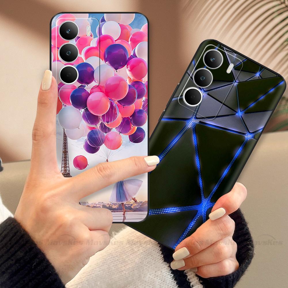 For Realmel C71 Case Cartoon Flower Painted Silicone Soft TPU Phone Cases For Oppo Realme C71 C 71 Case realmeC71 Cover Fundas