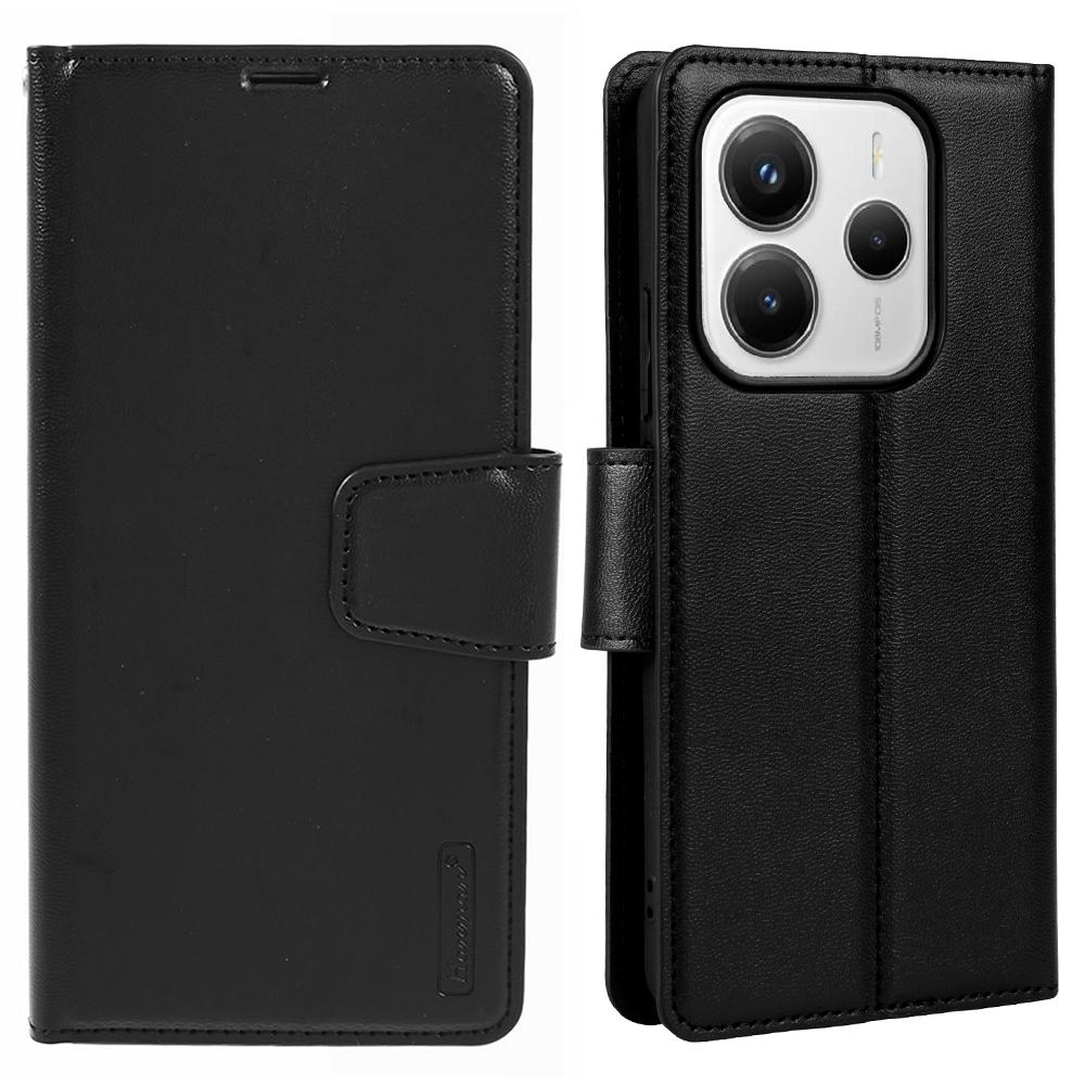 HANMAN Mill Series for Xiaomi Redmi Note 14 4G (163.25mm) Case Wallet Stand PU Leather Phone Cover
