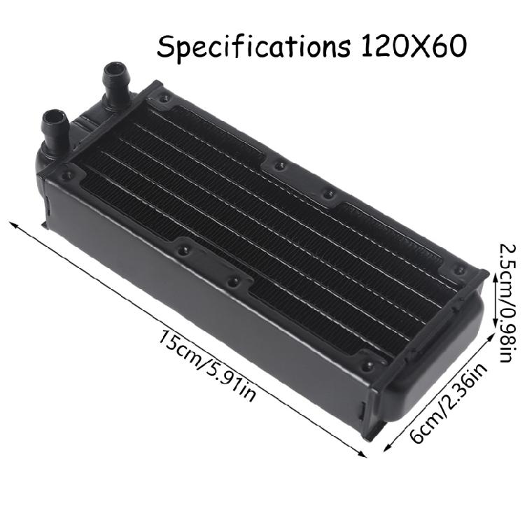 Aluminum Water Cooling Radiator 6 Tubes Heat Exchanger CPU Heatsink Cooler Fast Heat Dissipation for PC Computer