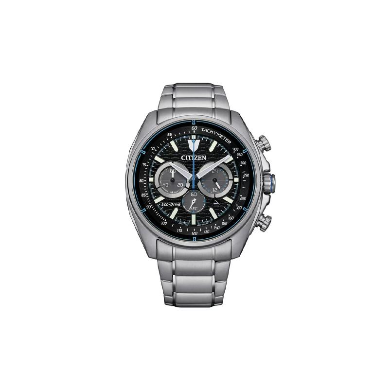 

CITIZEN 100 meters waterproof, solar Quartz, Steel Strap, , men s watch, black dial CA4560-81E чорний
