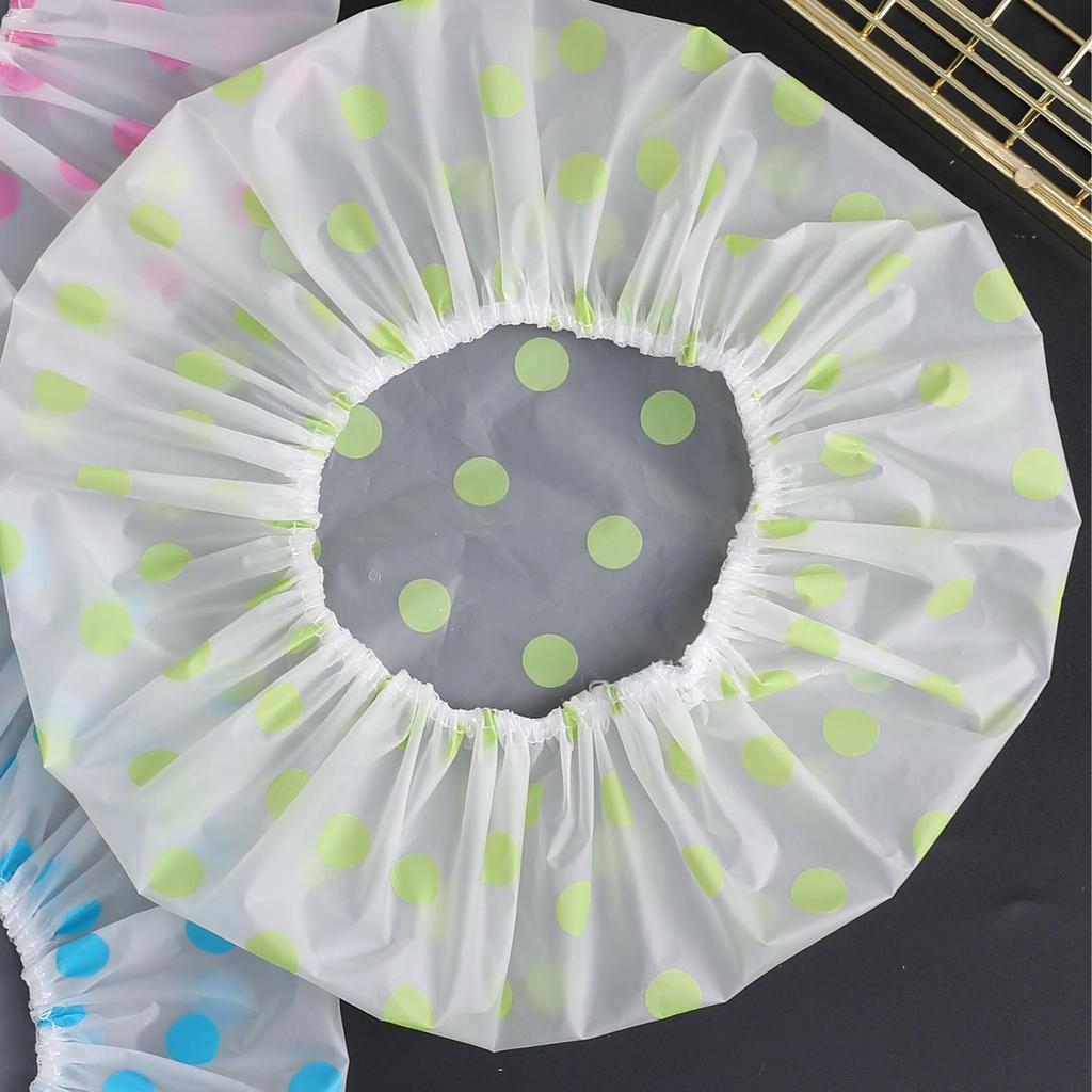 EVA Waterproof Disposable Shower Cap with Cartoon Print - Oil and Smoke Proof