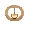 Magnetic Wind Chime Cartoon Doorbell Japanese Style Solid Wood Door Opening Alert for Pet Shop Entrance