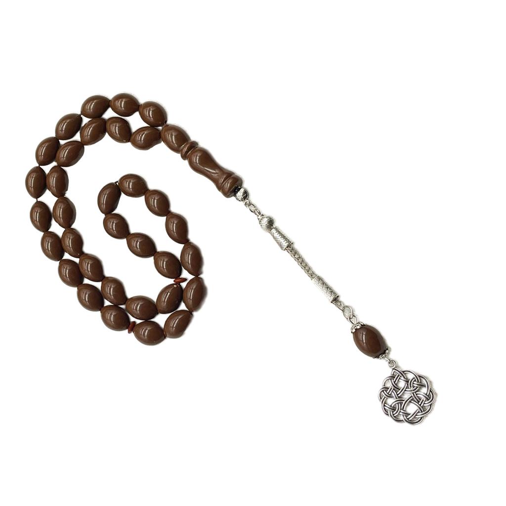 Acrylic Muslims Prayer Beads Oval Ergonomic Design Rosary Bracelet For Daily Worship And Meditation Comfortable Grip