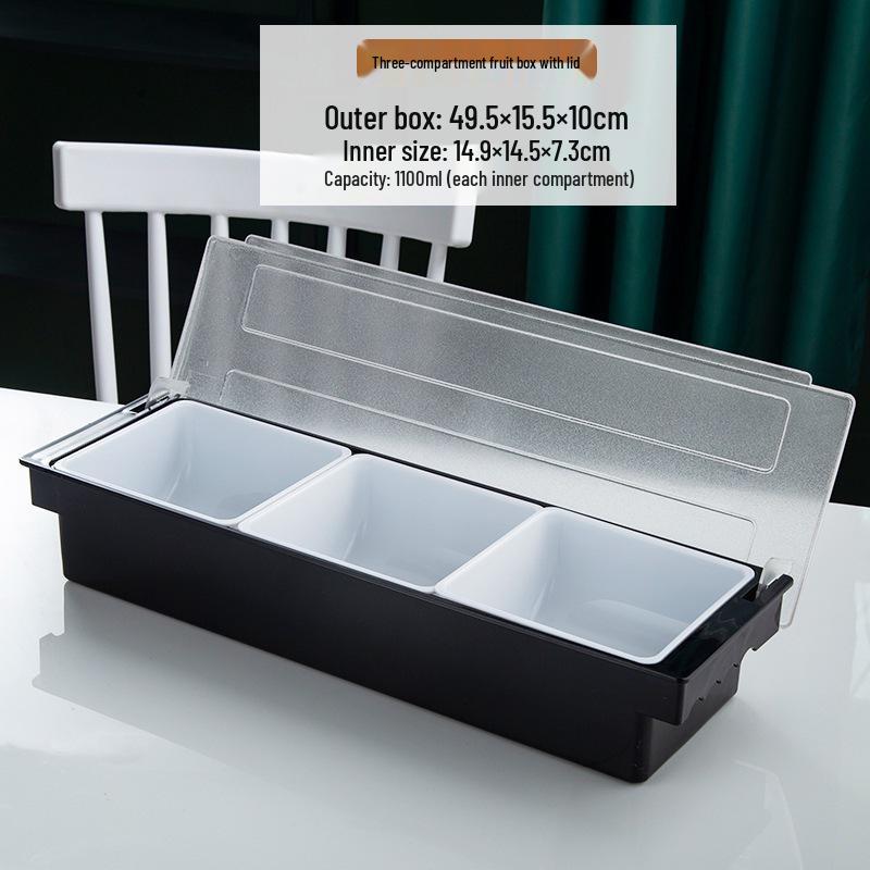 Multifunctional Multi-layer Divided Box with Lid for Fruit Tasting and Ingredient Storage