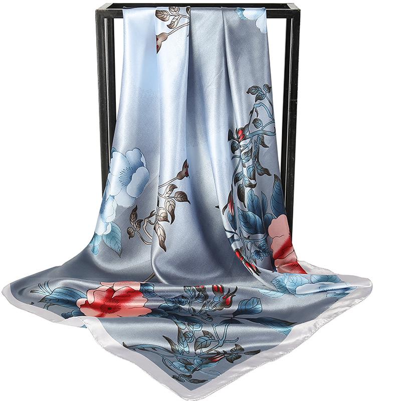 90 Large Silk Scarf for Women - Spring/Autumn Korean Style Satin Neckerchief, Mother's Day Gift