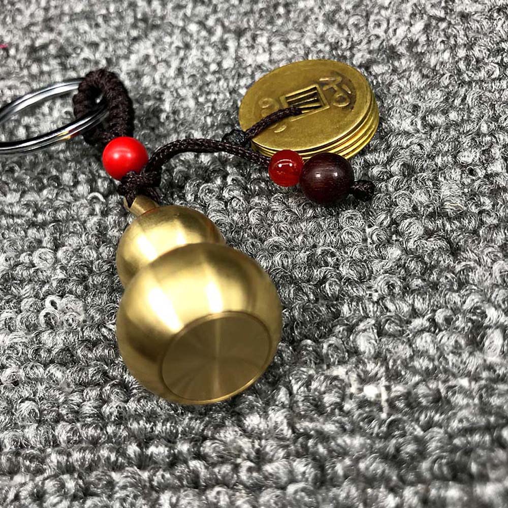 Lucky Rope Blessing Paper Car Accessories Brass Money Car Key Chain Bag Keychain Keyfob Key Rings