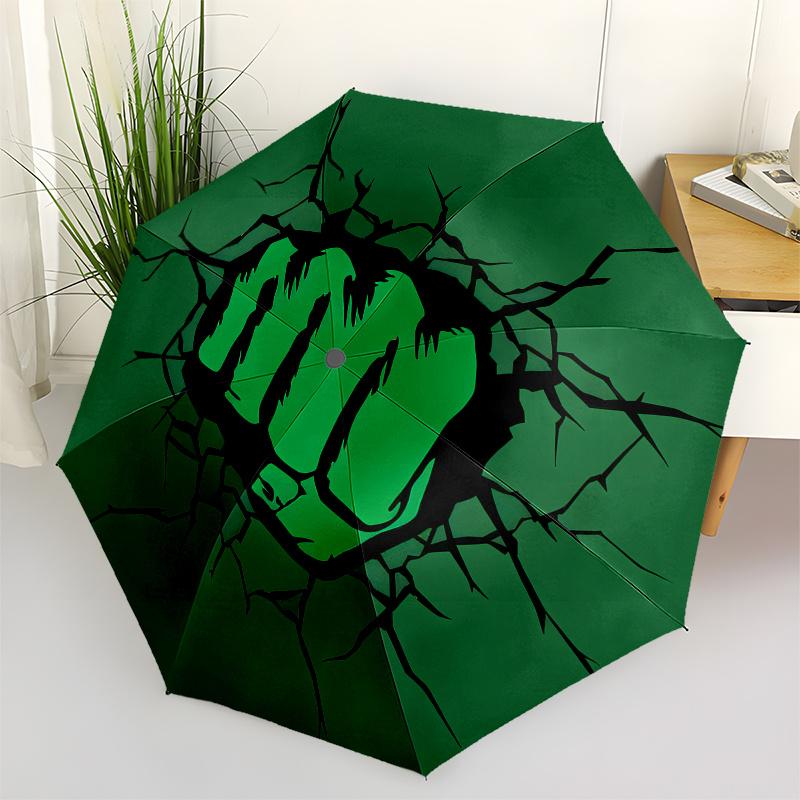 

Hulk Fist Green Circle Wall Sticker Decal Decor Art Vinyl Home Room Mural Large Umbrella, Cute Umbrella with Cute Design, Portable 3-Fold Compact Umbr