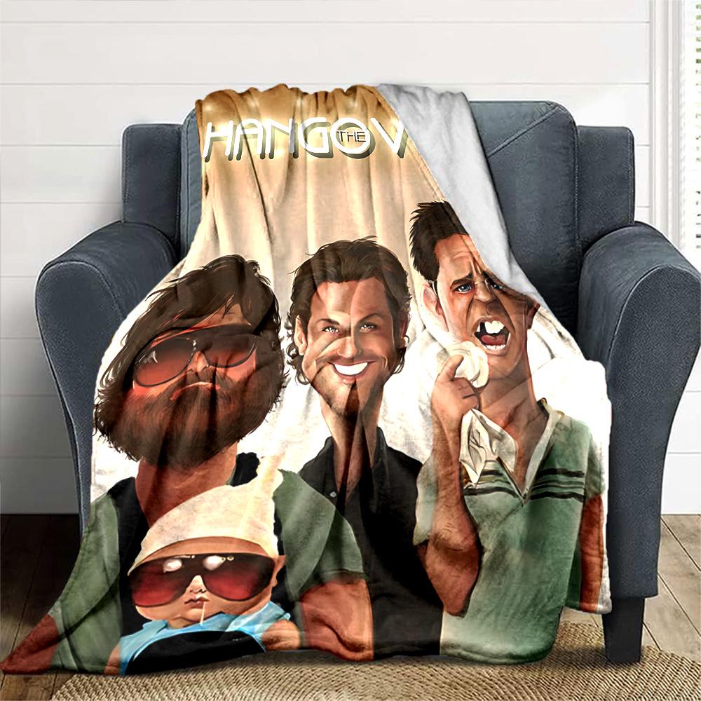 Friends Hangover Flannel Blanket Super Soft Warm Cozy Blanket For Sofa Bed Office Travel Allseason Home Decor Gift