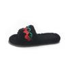 Fashion 2025 New Strawberry Cherry Embroidery Summer Fluffy Slippers Indoor Slippers Female Women Slippers Casual and Comfortable Shoes