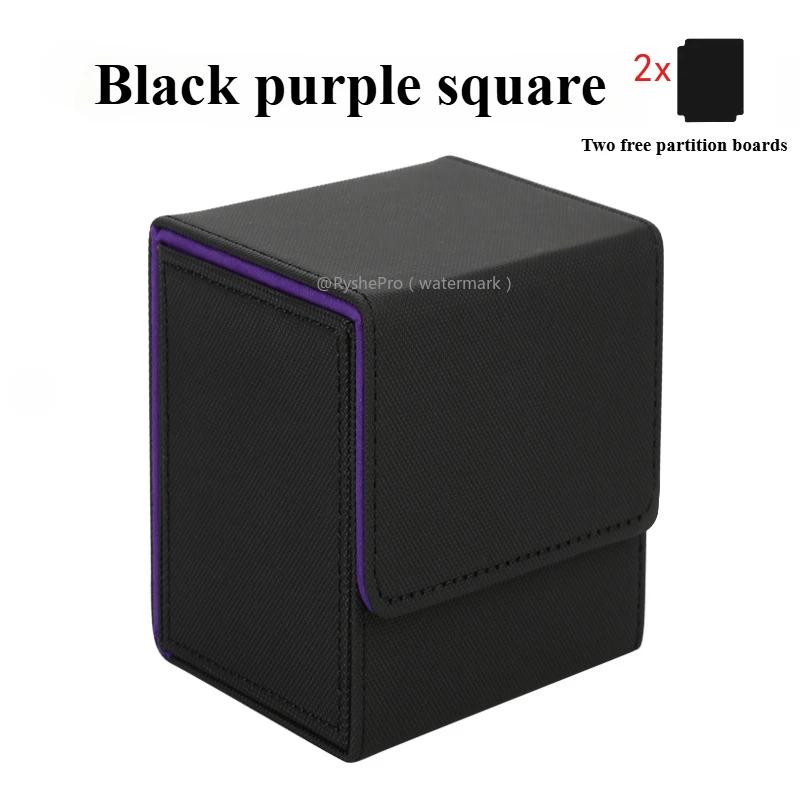 Trading Card Storage Box for 100+Single Sleeved Cards with 2 Dividers Commander Deck Box Compatible with Mtg Card Case