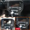 2PCS Carbon Fiber Car Central Console GPS Navigation Screen Panel Frame Interior Decoration Sticker For Ford Mustang 2015-