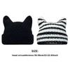 Woman Knitted Cat Ear Little Devil Hat Fashion Handmade Ears Beanie Warm Woman Horn Knit Devil Q4E6