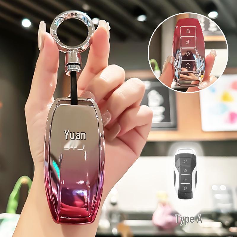 BYD Key Case for Han, Dolphin, Seagull, Mini, Yuan, Tang, Song Pro, and Qin Plus.