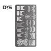 Stamping Plates Set Bows Flowers Lace Design Manicures Decoration Metal Plate Transfer Sweet Series Template