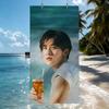Japanese model R-Ren M-Meguro Towel Drying Bath Towel Applicable To Light Swimming Camping Yoga Beach Out