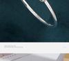 999 Sterling Silver Three Lives One Fate Open Bracelet, Ancient Style, Apricot Leaf Design, Artistic and Simple Women's Gift