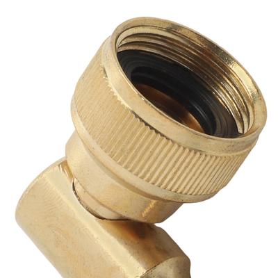 Brass Hose Adapter 3/4 BSPF Threaded Tap Connector 90 Degree Nipple Quick Connect Garden Hose Fittings For Watering Irrigation
