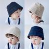 1-4Y Kids Fisherman Hat Thin Baby and Children's Bucket Hat Korean Edition Summer Sunscreen Hat Japanese Flat Top Hat In Spring and Autumn