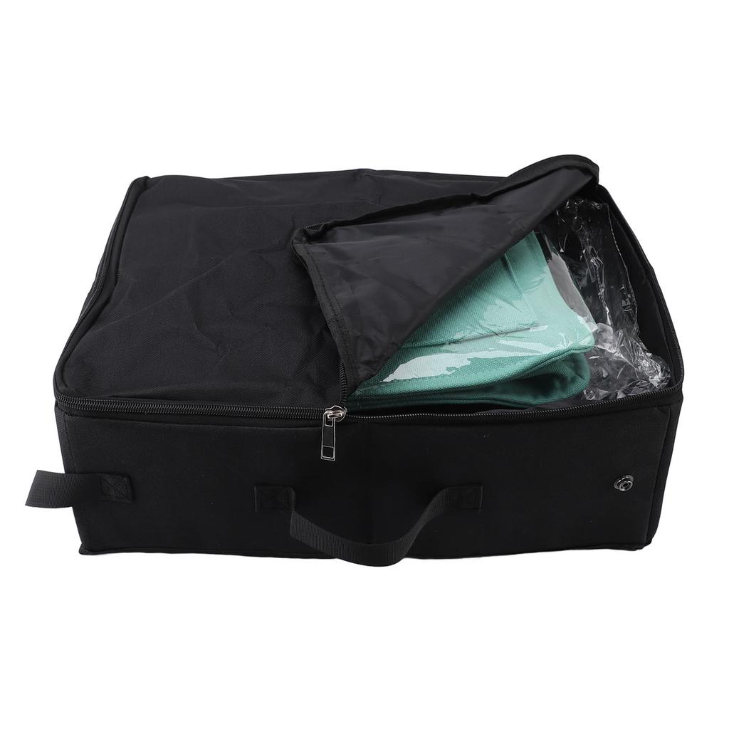 Cat Travel Litter Box with Zipper Lid Foldable Waterproof Convenient Handle Portable Travel Litter Box for Home Outdoor Car