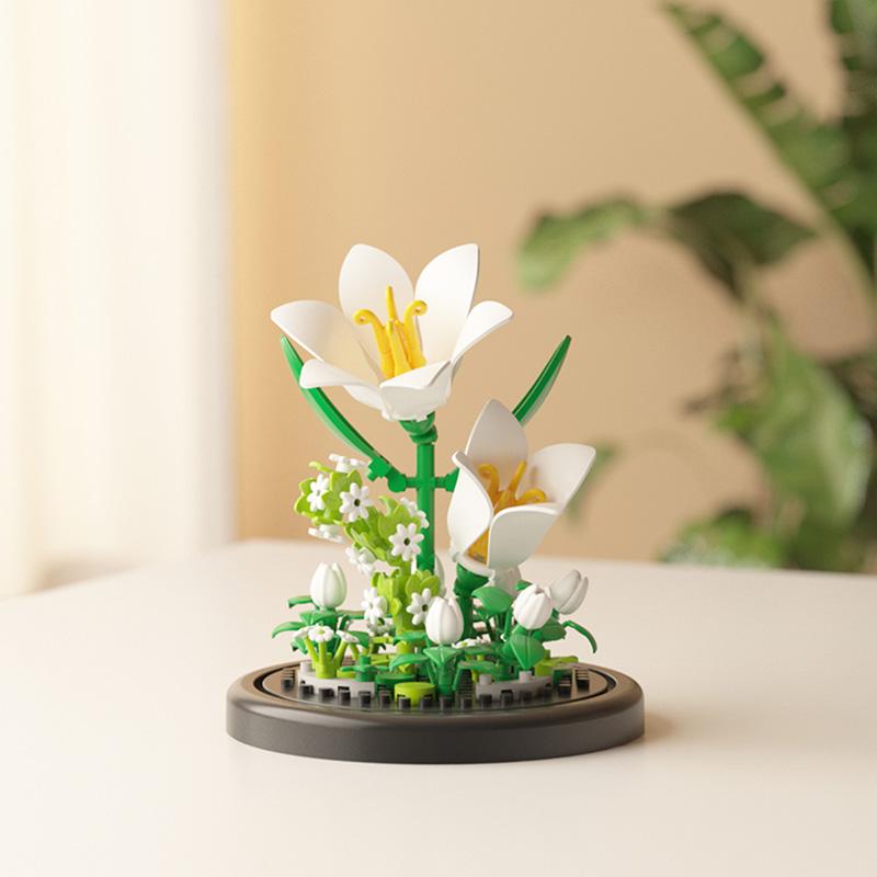 Sunflower Microparticle Building Blocks Simulation Eternal Flower Puzzle Assembly Toy Desktop Ornament