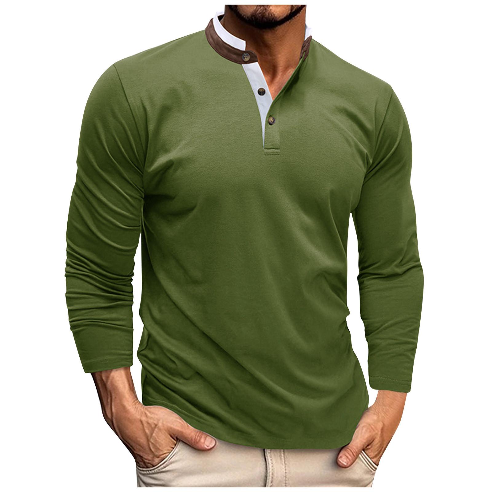 

Мужская модная футболка с длинным рукавом и вышивкой, весенне-осенний пуловер с длинными рукавами, толстовка M зелёный