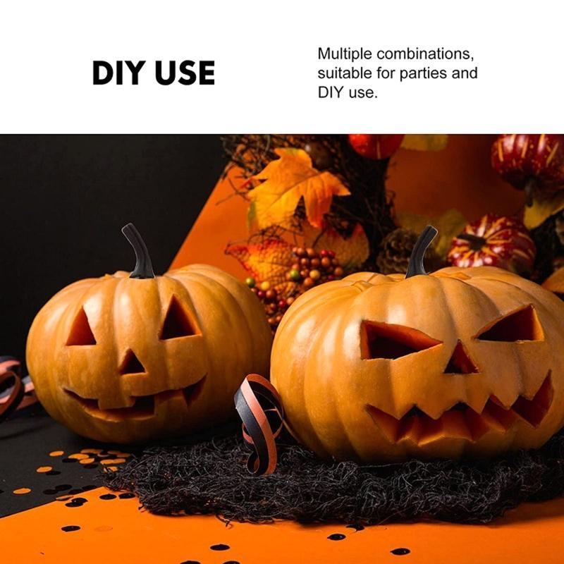 24TE 40pcs DIY Pumpkin Stems Faux Pumpkin Stems Halloween Foam Pumpkins Crafts Decor CN