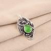 Natural Green Cat's Eye Gemstone 925 Stamped Silver Handmade Girls Pendant 1.55" CP-9-40
