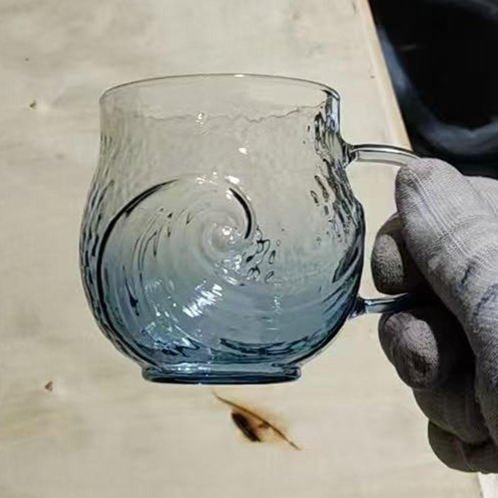 1/2PCS Sea Glass Wave Mug Wave Glass 12oz Wave Glass Unique Textured Beach Lovers Themed Mug 350ML