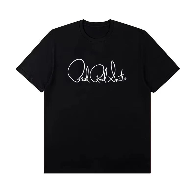 2025 Autumn and Winter Heavy Cotton Trendy Brand Round Neck Letter Pattern Printed T-shirt Men's and Women's Versatile T-shirt
