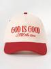 Embroidered God Is Good Colorblock Baseball Cap Adjustable Sun Protection Casual Hat Spring Autumn Travel Festival