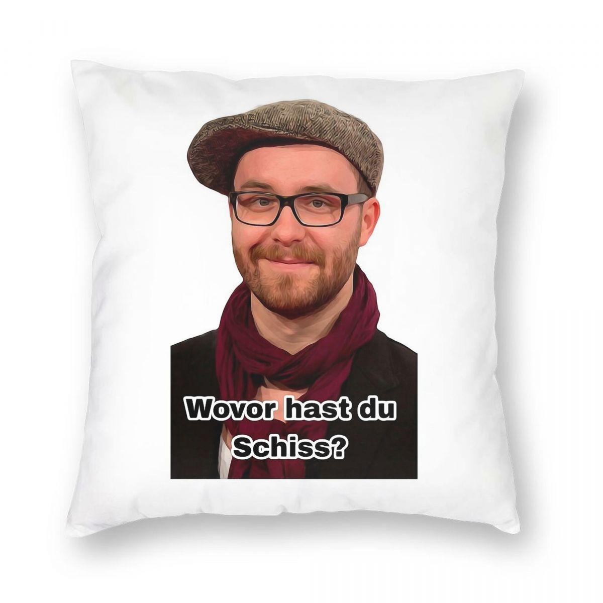Mark Forster Chore Wovor hast du Angst Kissenbezug Polyester Leinen Samt Bedruckter Kissenbezug Heimkissenbezug x 40x40cm brown