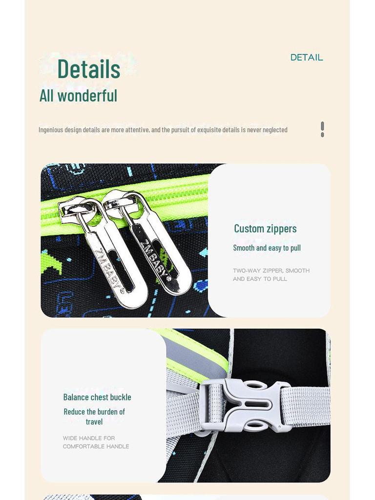 Kinderrucksack mit Cartoon-Motiv: Einteilig, großes Fassungsvermögen, für Jungen und Mädchen