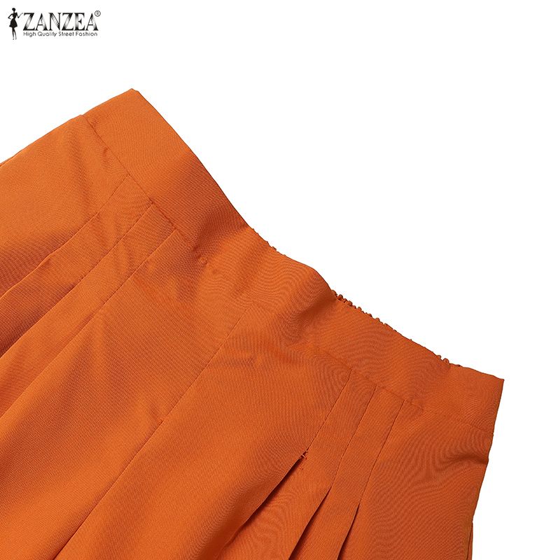 ZANZEA Bluză și pantaloni cu mâneci 3/4 pentru femei Seturi de costume casual din două piese