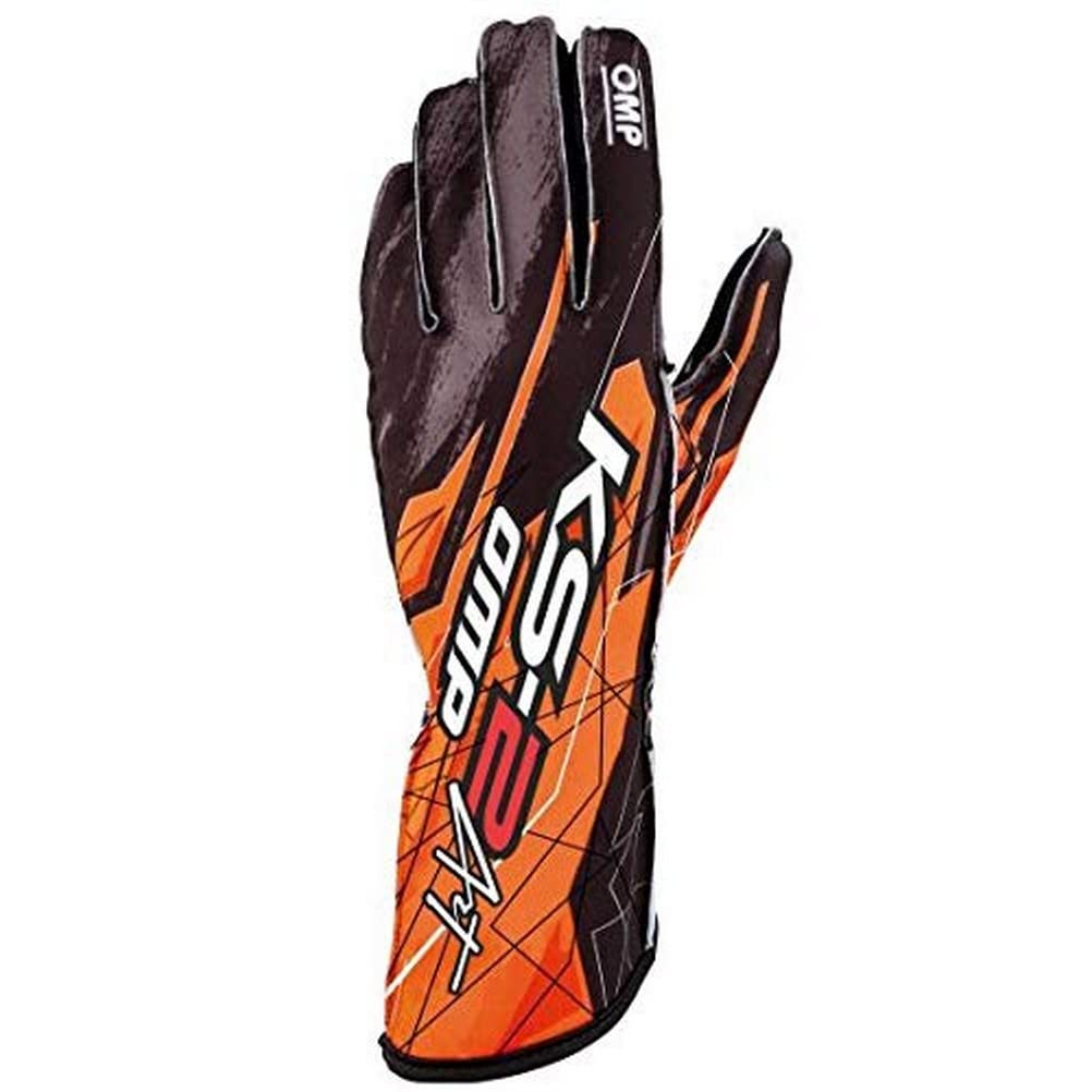 OMP ART KART Racing Size KS-2 Gloves, Black/Floral, M, KB0-2748-A01-179-M