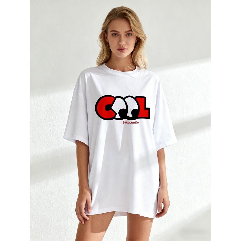 

Oversized T Shirt Black Cool Punctuation Graphic Print Casual Streetwear Fashion Top For Women Unisex Style Trendy Design Daily Wear Party Outfit XXXXL белый
