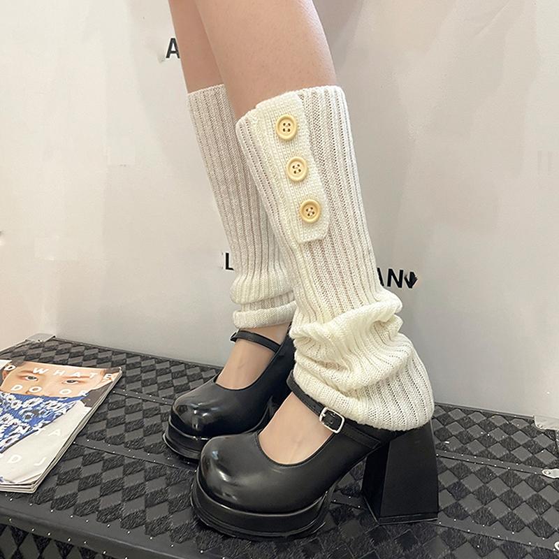 

Button Socks Women s Autumn and Winter Thick Snow Boots Leg Covers Warm Pile Socks New Absorb Sweat Coffee Colored Mid Leg Socks One Size белый