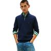 Tommy Hilfiger Mens Zip Neck Regular Jumper