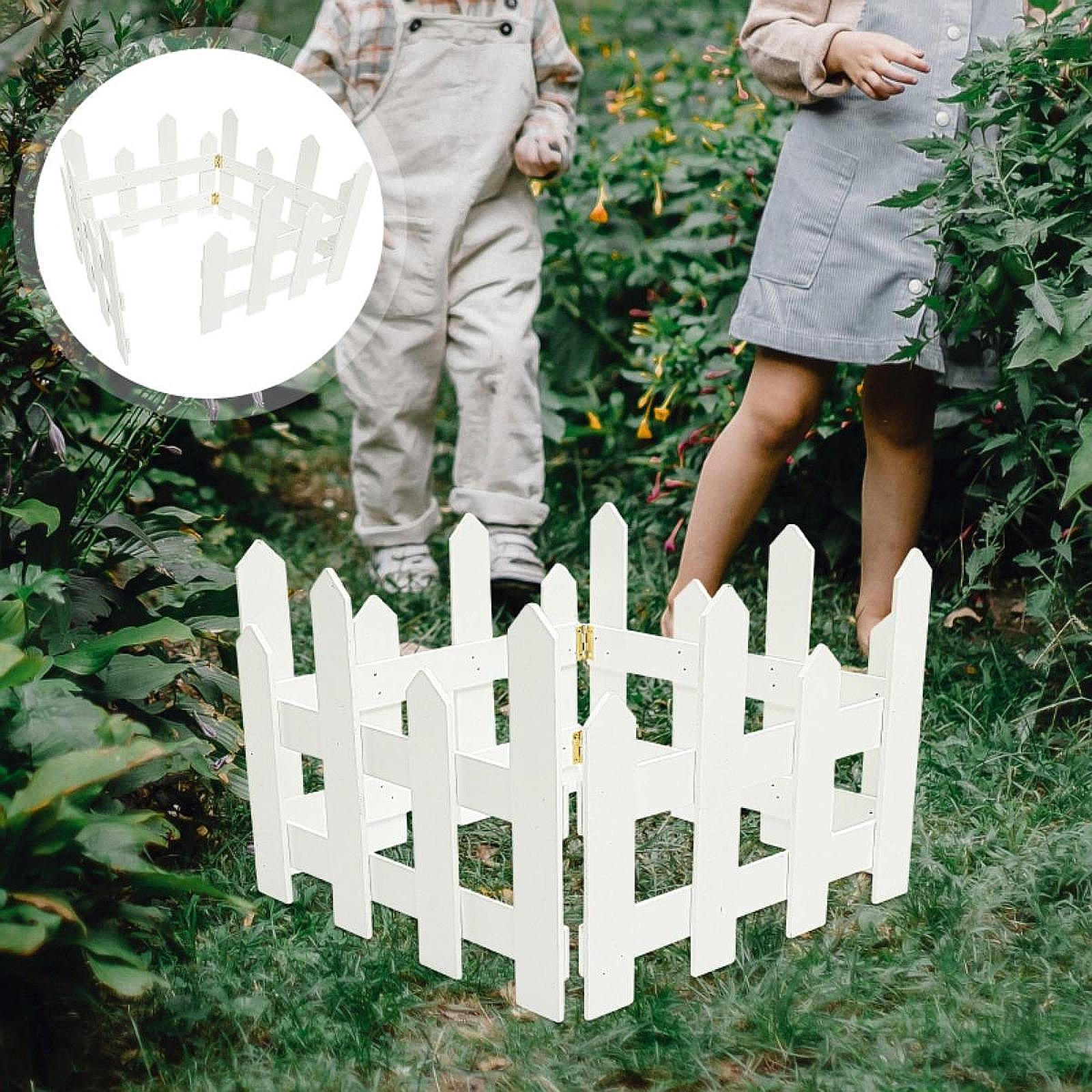 

4 шт. Рождественские ограждения для елки, Прочные, для домашних животных, газона, семьи White